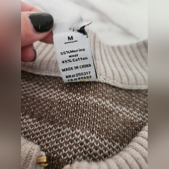 New‎ Varley Anthropologie zip up zebra striped cardigan sweater - Picture 12 of 16